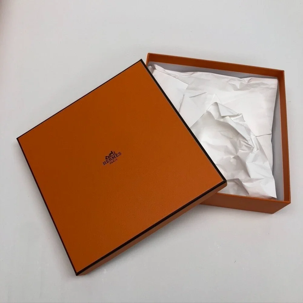 Authentic Hermes Square Orange Storage Gift Box‎ Empty 2x7.5x7.5 Small